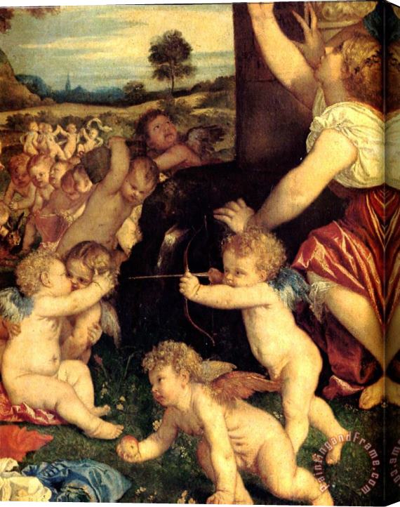 Titian The Worship of Venus [detail 1] Stretched Canvas Painting / Canvas Art